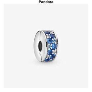 Pandora Blue Pav Clip Charm